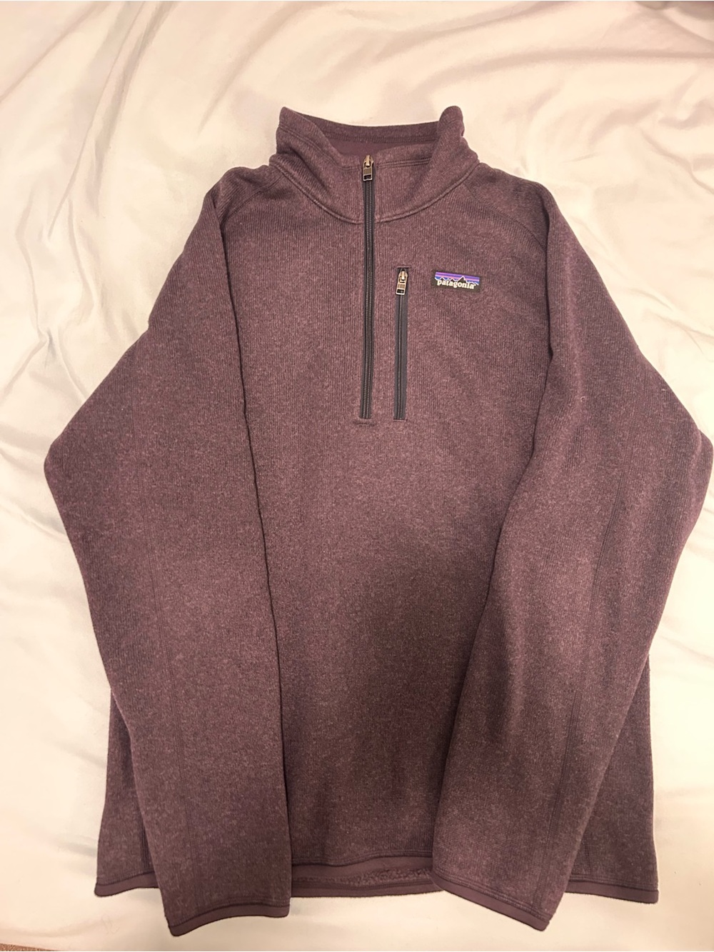 Patagonia Heathered Plum Quarter-Zip Fleece Pullover